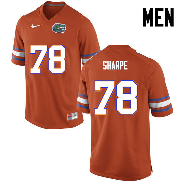 Men Florida Gators #78 David Sharpe College Football Jerseys-Orange